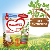 МАЛЮТКА КАША МОЛОЧНАЯ ГРЕЧНЕВАЯ 220,0