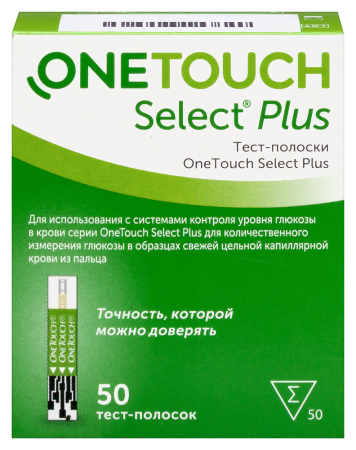 Тест-полоски One Touch Select Plus х50 ^