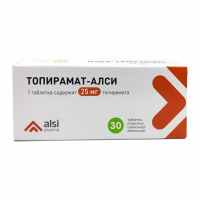 Топирамат-АЛСИ табл п/о плен 25 мг х30