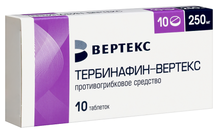 Тербинафин-ВЕРТЕКС таб. 250мг №10