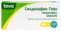 Силденафил-Тева таб. п.п.о. 100мг N4