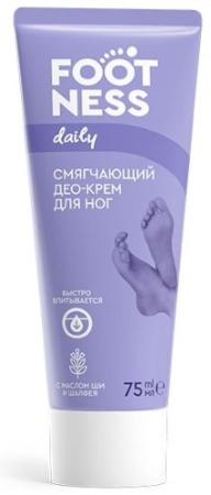 FOOTNESS СМЯГЧАЮЩИЙ ДЕО-КРЕМ ДЛЯ НОГ 3 В 1 75МЛ