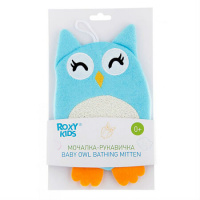 ROXY-KIDS МАХРОВАЯ МОЧАЛКА-РУКАВИЧКА BABY OWL 0+