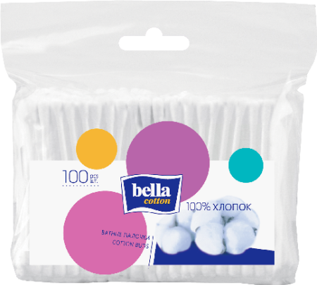 BELLA COTTON ПАЛОЧКИ ВАТНЫЕ N100 /ПАКЕТ