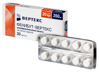 ФЕНИБУТ-ВЕРТЕКС 250 МГ N20 ТАБЛ/БЛИСТЕР