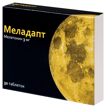 МЕЛАДАПТ 3 МГ N30 ТАБЛ П/ПЛЕН/ОБОЛОЧ/БЛИСТЕР