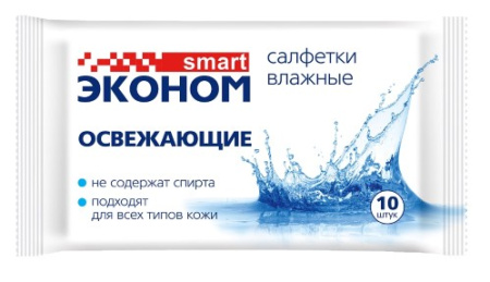 ЭКОНОМ SMART ВЛАЖНЫЕ САЛФЕТКИ ОСВЕЖАЮЩИЕ N10