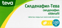 Силденафил-Тева таб. п.п.о. 100мг N4