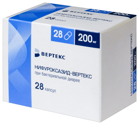 Нифуроксазид-ВЕРТЕКС капс. 200мг №28