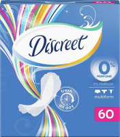 DISCREET AIR MULTIFORM ЕЖЕДНЕВНЫЕ ГИГИЕНИЧЕСКИЕ ПРОКЛАДКИ N60