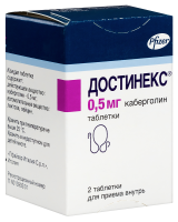 Достинекс табл 0,5 мг фл х2 ^