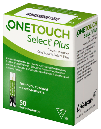 Тест-полоски One Touch Select Plus х50 ^