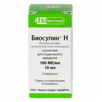БИОСУЛИН Н 100ЕД/МЛ 10МЛ N1 ФЛАК СУСП П/К