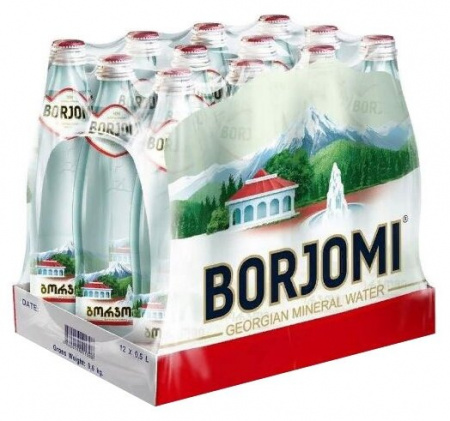 Вода минеральная (Боржоми газ.  0,5 л стекло)