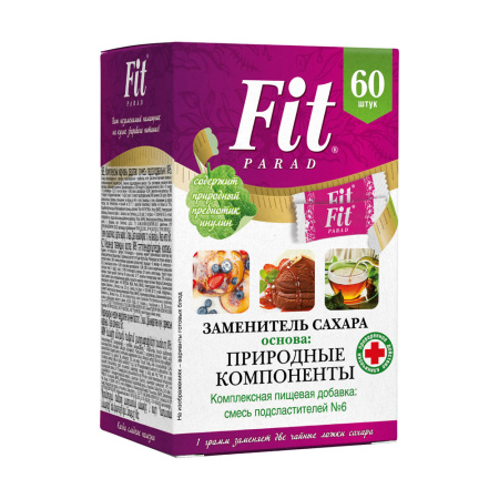 ФИТ ПАРАД N6 СМЕСЬ ПОДСЛАСТИТЕЛЕЙ 60 САШЕ