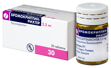 БРОМОКРИПТИН-РИХТЕР 2,5 МГ N30 ТАБЛ