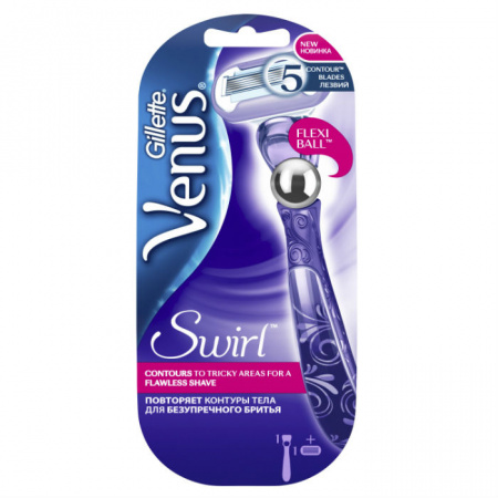 GILLETTE VENUS SWIRL БРИТВА СО СМЕННОЙ КАССЕТОЙ N1 /АКЦИЯ за 1 шт./