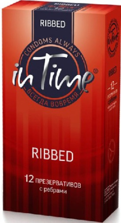 IN TIME ПРЕЗЕРВАТИВЫ ИЗ НАТУРАЛЬНОГО ЛАТЕКСА RIBBED N12