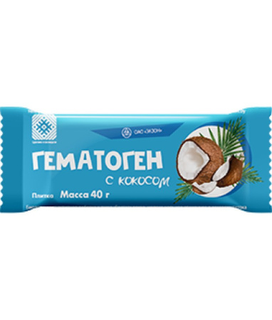 ГЕМАТОГЕН С КОКОСОМ 40,0 ПЛИТКА/ЭКЗОН