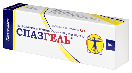 Спазгель гель д/наруж прим 2,5 % туба 30 г х1