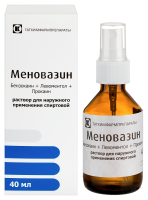 Меновазин р-р д/наруж прим (спирт) фл с расп 40 мл х1