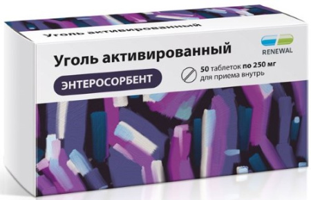 Уголь активированный Реневал таб. 250мг N50