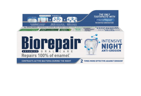 BIOREPAIR ЗУБНАЯ ПАСТА НОЧНОЙ УХОД ПРОТИВ ЭРОЗИИ ЭМАЛИ 75МЛ
