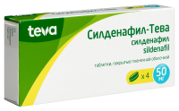 Силденафил-Тева таб. п.п.о. 50мг N4