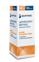 Цитиколин-ВЕРТЕКС р-р д/пр. вн. 100мг/мл 100мл фл. №1 пипет.доз
