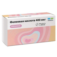 Фолиевая кислота пренаталь таб. 400мкг N90