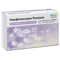 НОРФЛОКСАЦИН РЕНЕВАЛ 400 МГ N20 ТАБЛ П/ПЛЕН/ОБОЛОЧ