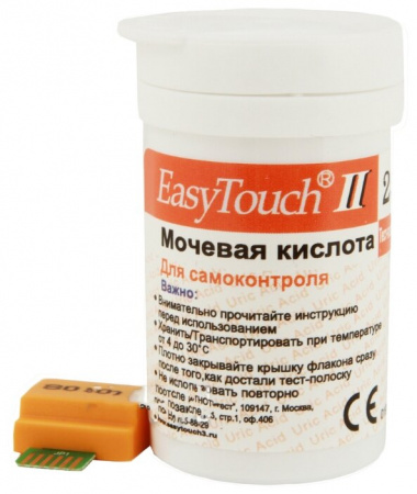 ТЕСТ-ПОЛОСКИ EASY TOUCH МОЧЕВАЯ КИСЛОТА N25