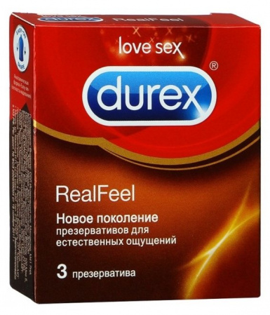 Дюрекс Презервативы Real Feel д/естест. Ощущений х3
