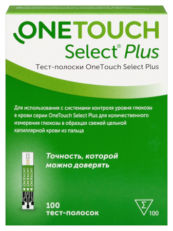 Тест-полоски One Touch Select Plus х100 ^